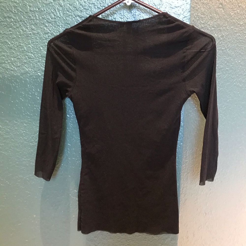 Daisy & Clover Sheer Black Top - Picture 4 of 5